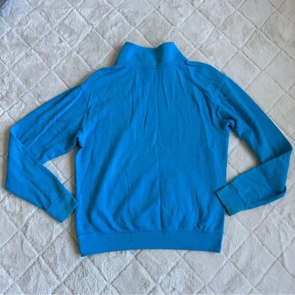 Victoria’s Secret PINK | Bright Blue Logo Quarter-Zip Pullover | Size Small - Picture 3 of 11